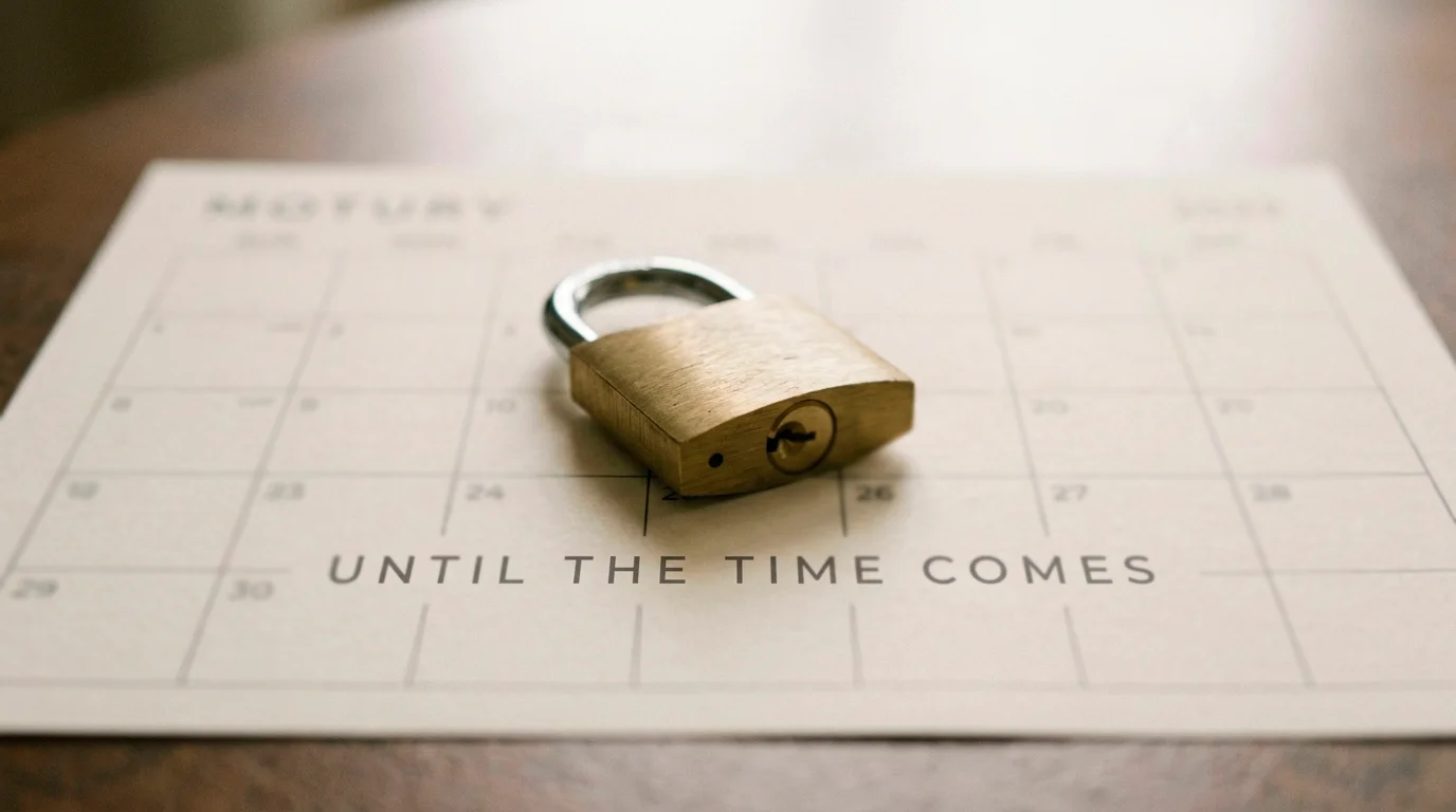 A locked padlock over a calendar period, illustrating that GamStop cannot be cancelled before the chosen term ends.